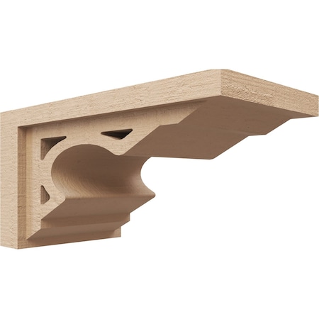 Ekena Millwork 7"W x 14"D x 7"H Wide Sheridan Rough Cedar Woodgrain TimberThane Corbel, Primed Tan CORUR07X14X07SHERCPR